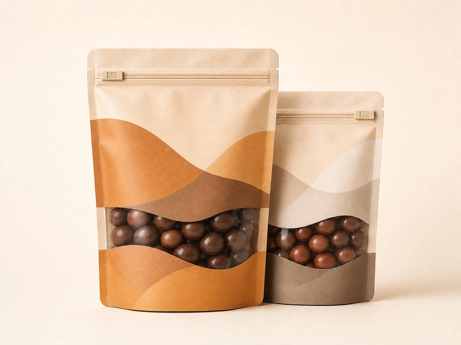 Confectionery pouches using zipper profiles