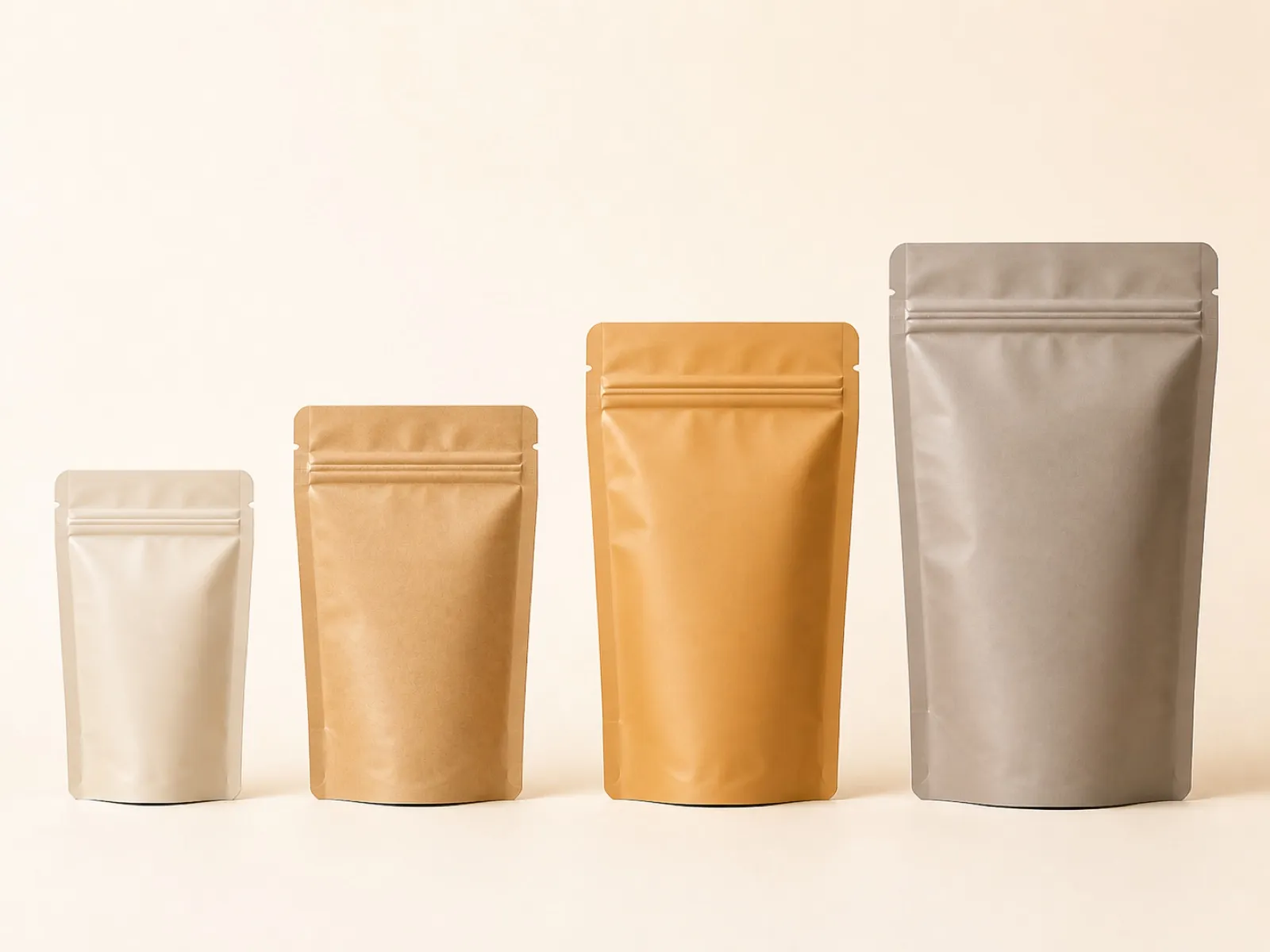 FMCG & personal care pouches using zipper profiles