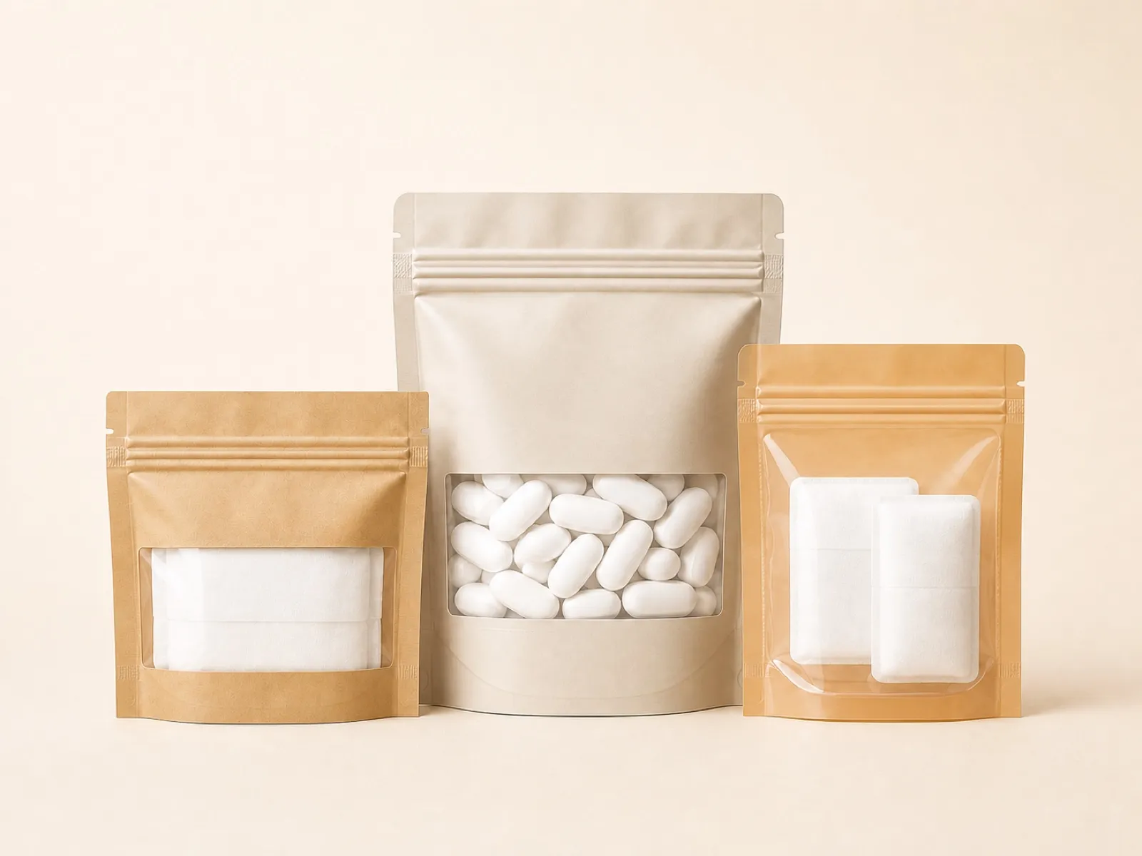 Pharmaceutical pouches using zipper profiles
